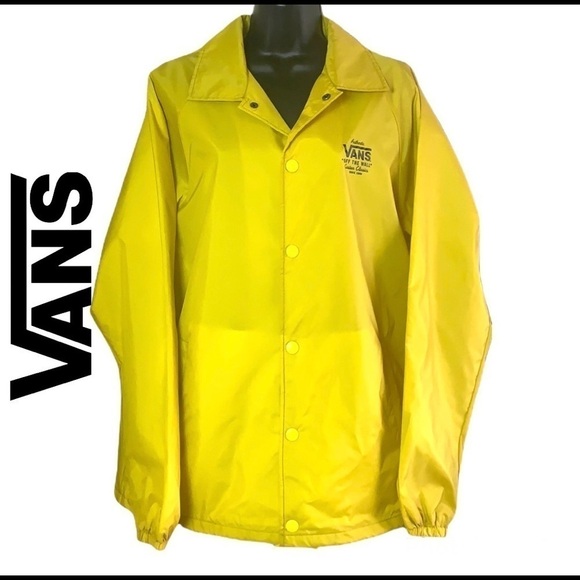 Vans Yellow Torrey Sulphur Coaches menโs Jacket size M - Picture 4 of 15